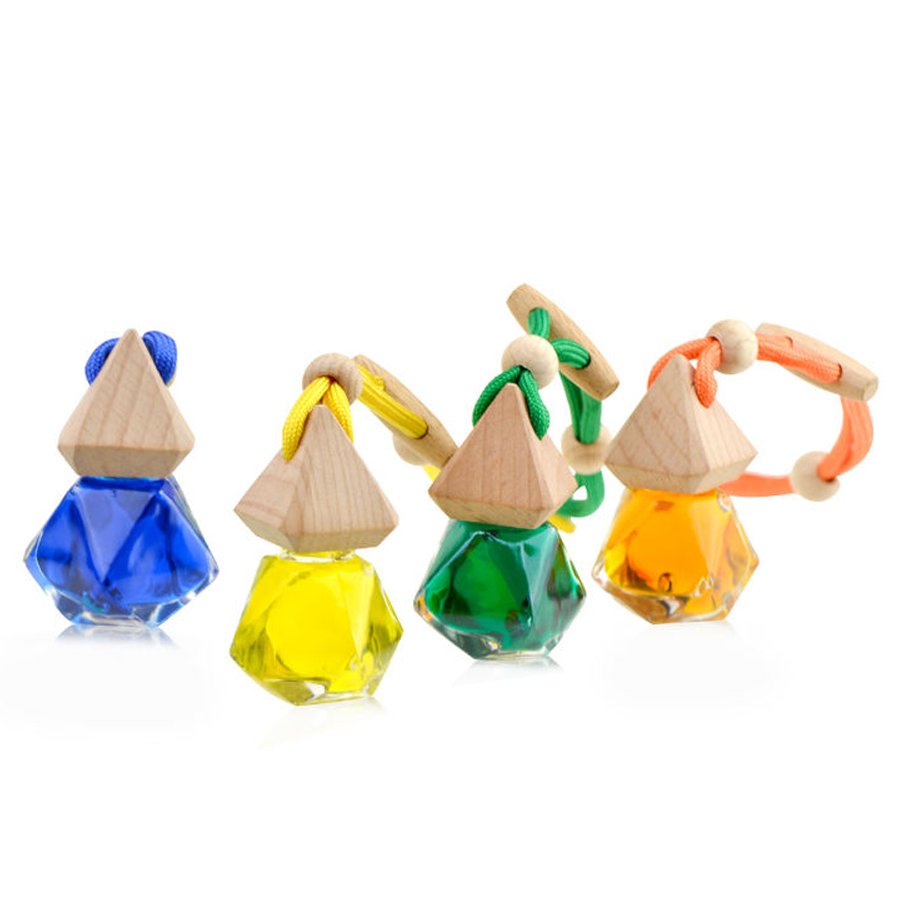 Odor Eliminate Empty Liquid Hanging Car Air Freshener Bottle 7ML Custom Logo Packaging Box