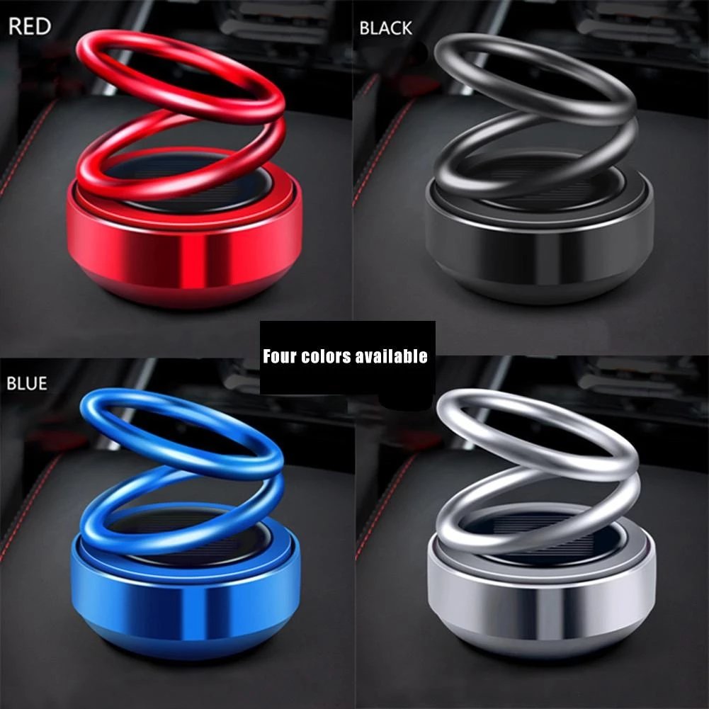 360 degree hanging auto rotating solar powered car fragrance