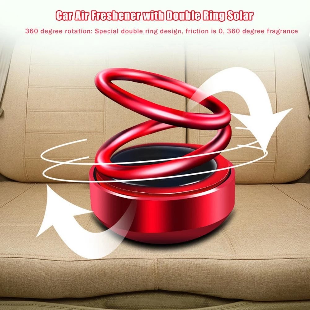 360 degree hanging auto rotating solar powered car fragrance