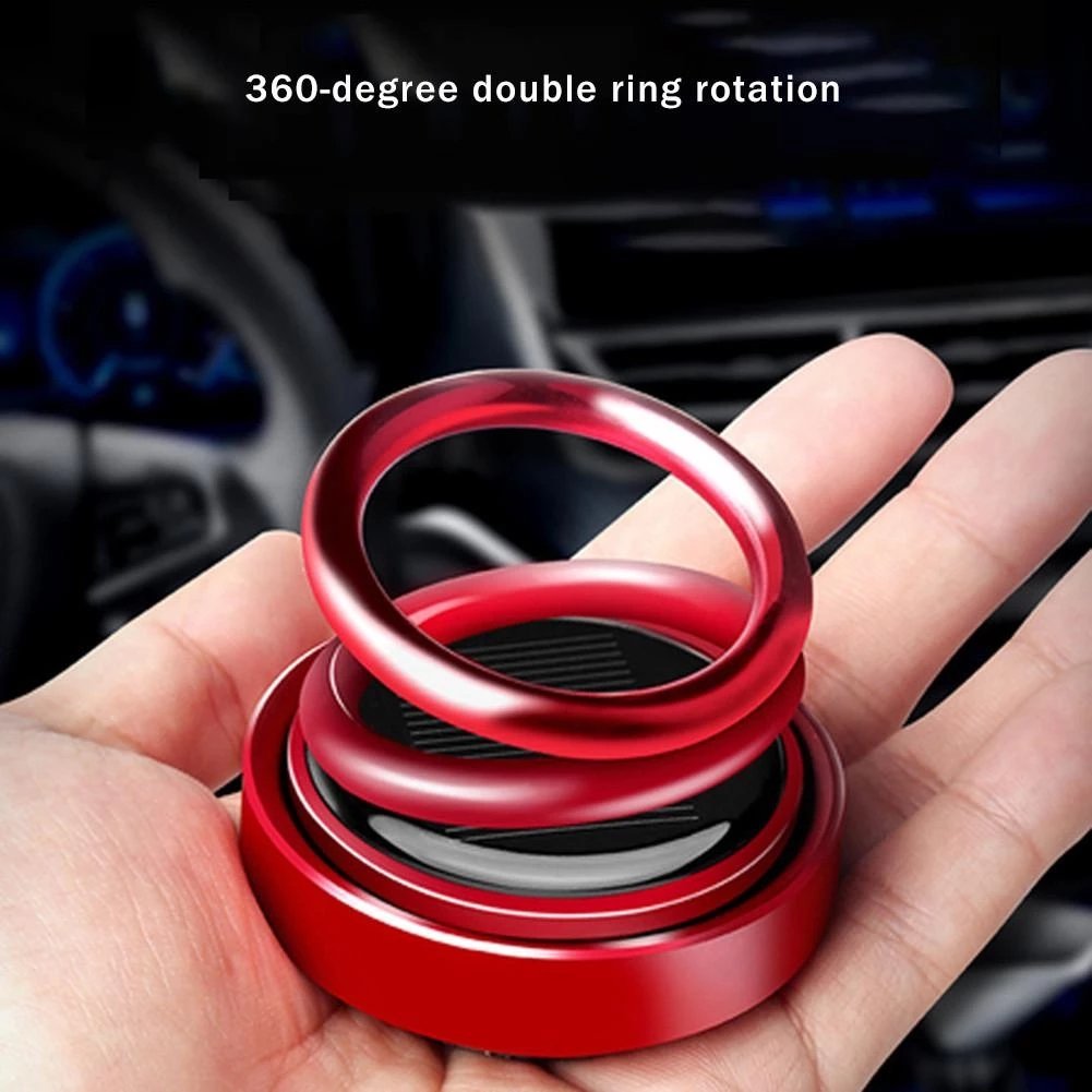 360 degree hanging auto rotating solar powered car fragrance