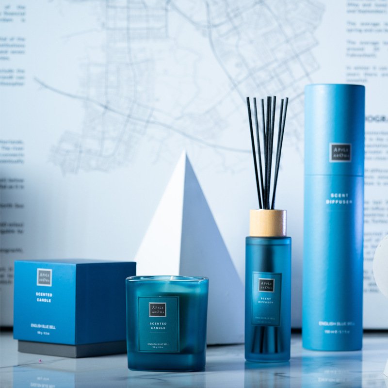Custom Home Scents Essential Oil Aromatherapy Reeds Diffuser And Scented Candles Set
