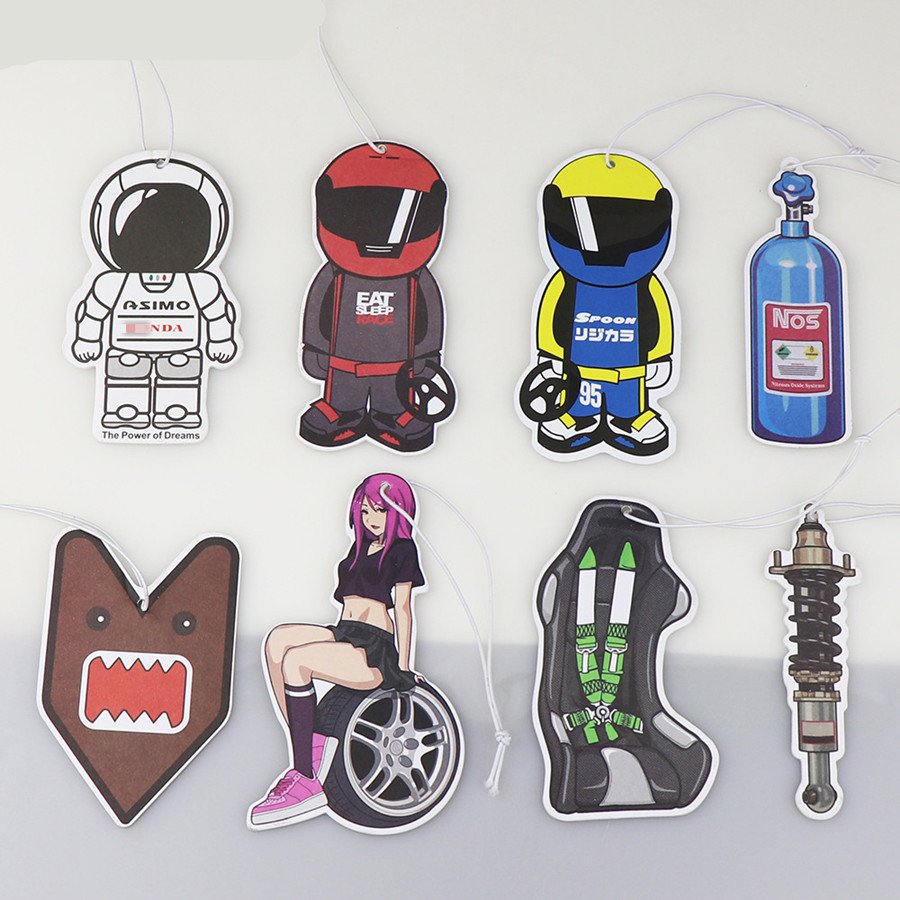 Custom shape deodorant perfume hanging cotton paper material car air freshener car air fresher with logo