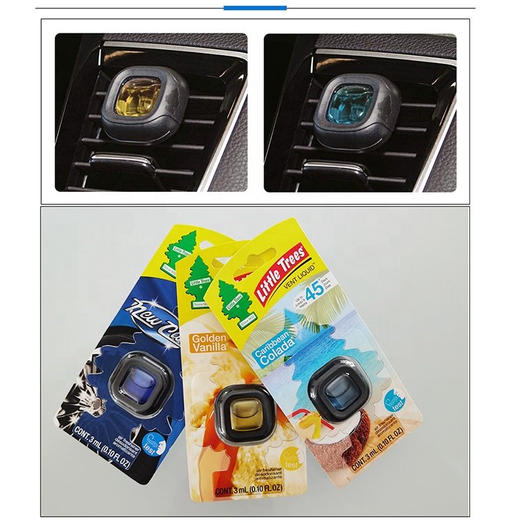 Car Decoration Accessories New Car Smell Liquid Membrane Car Air Freshener Vent Clip 4 ml