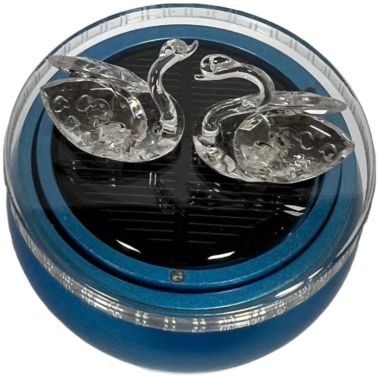 original design Beautiful swan solar rotating car decoration car aromatherapy for car