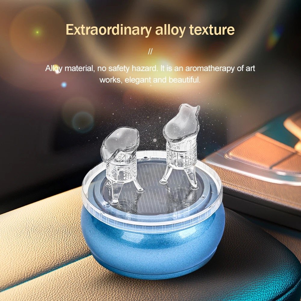 original design Beautiful swan solar rotating car decoration car aromatherapy for car