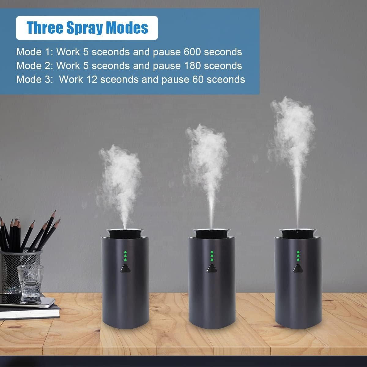 Cordless Portable USB Rechargeable Scent Diffuser Essential Oil Diffuser Aroma Nebulizing Diffuser 30ml Car Air Fresheners