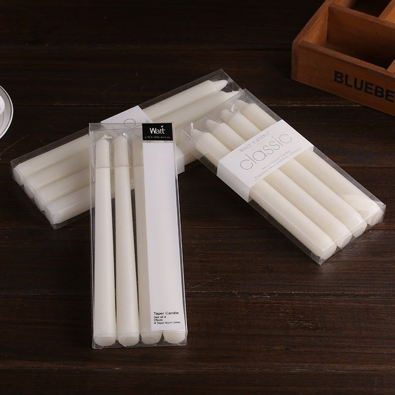 European style pole candle romantic wedding celebration decoration ivory white white long brush holder pole Candle