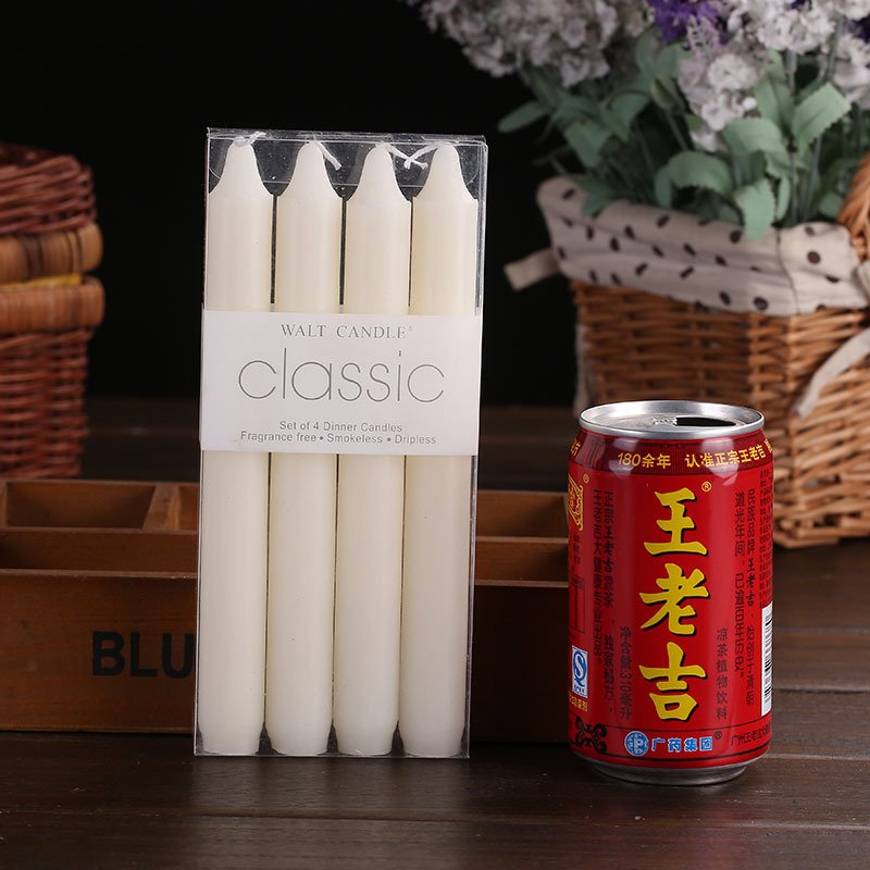 European style pole candle romantic wedding celebration decoration ivory white white long brush holder pole Candle