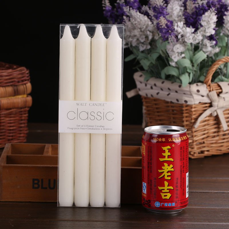 European style pole candle romantic wedding celebration decoration ivory white white long brush holder pole Candle
