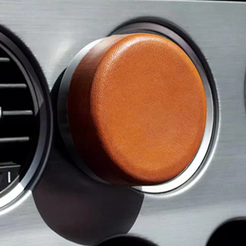 56H Factory customized LOGO leather car fragrance pendant car air freshener conditioning vent clip diffuser