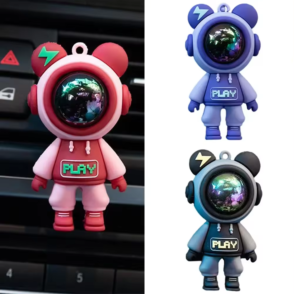 Car air outlet perfume clip cartoon astronaut air conditioner air outlet car aromatherapy clip car interior accessories