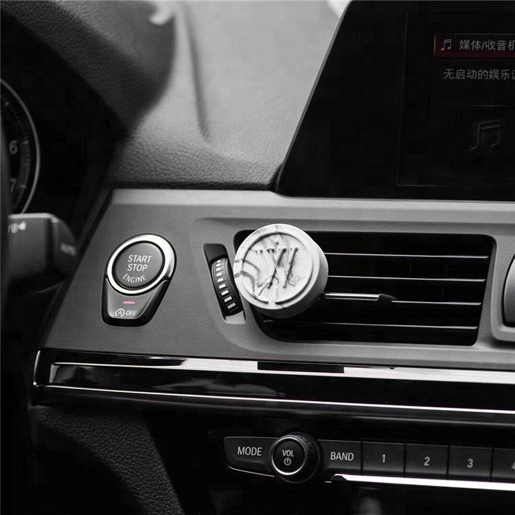 Stocked Round Car Decoration Vent Air Freshener Scented Ceramic Aroma Plaster Porcelain Home Fragrance Essential Oil Diffuser