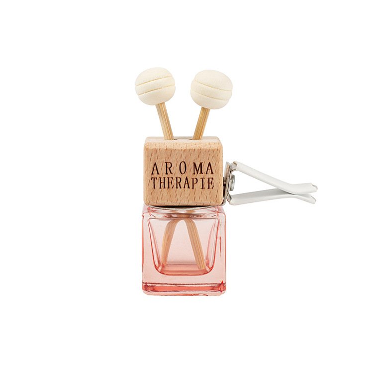 Essential Oil Diffuser Car Perfume Bottle With Clips, Aromatherapy Car Air Freshener, Colored perfume glass bottle