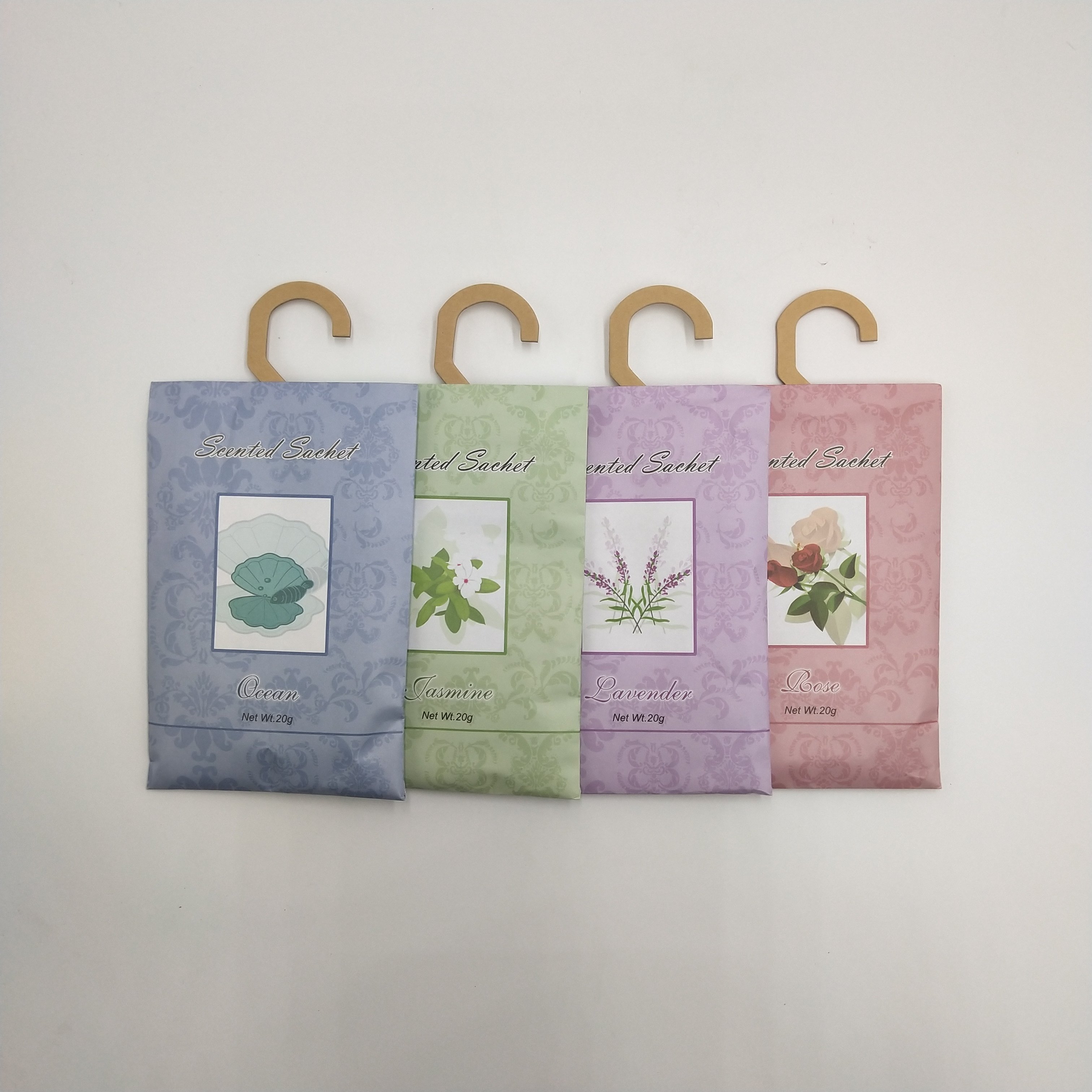Wholesale air freshener scented fragrance sachet with plastic hook