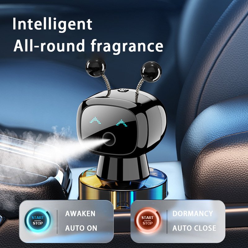 Mini robot car aromatherapy mist fragrance lasting fragrance diffuser car scents portable scent