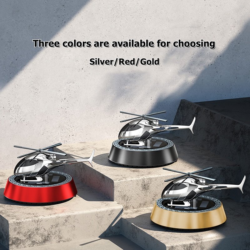 Newest 306 Degrees Rotation Helicopter Solar Airplane Car Air Freshener Solar Car Perfume For Car Dashboard