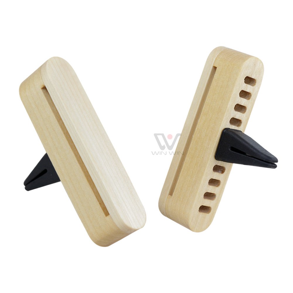 Customized Logo Liquid Membrane Luxury Car Air Freshener Black Walnut Wood Perfume Car Diffuser Vent Clip