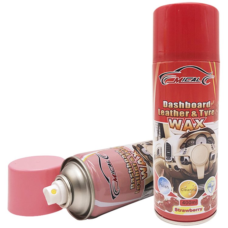 Leather Tyre Dashboard Spray Aerosol Wax for Car Interior 400ml from Factory