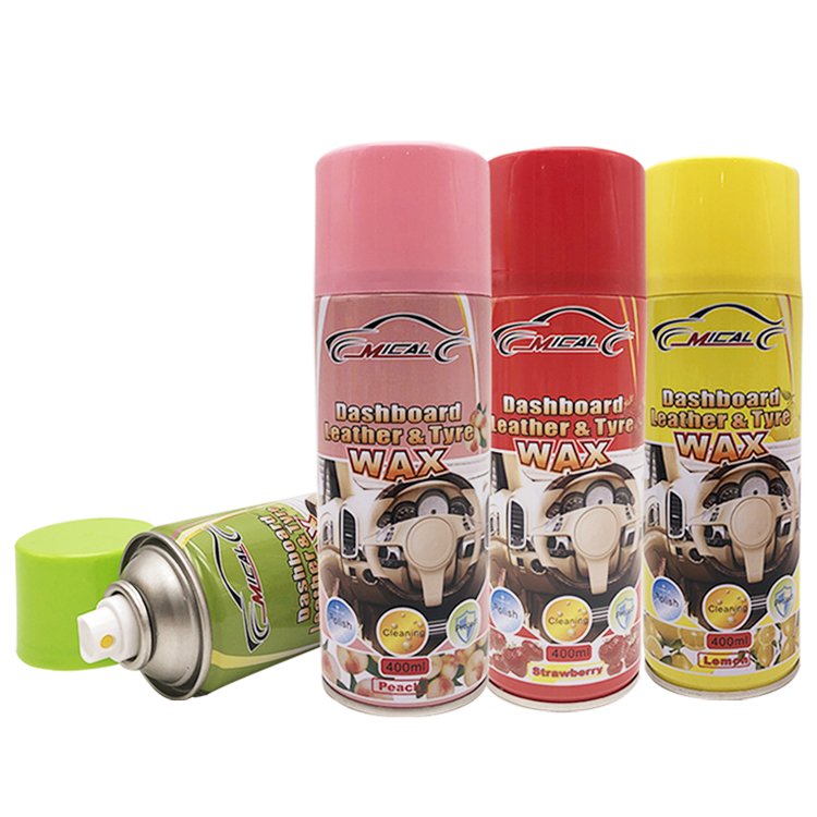 Leather Tyre Dashboard Spray Aerosol Wax for Car Interior 400ml from Factory