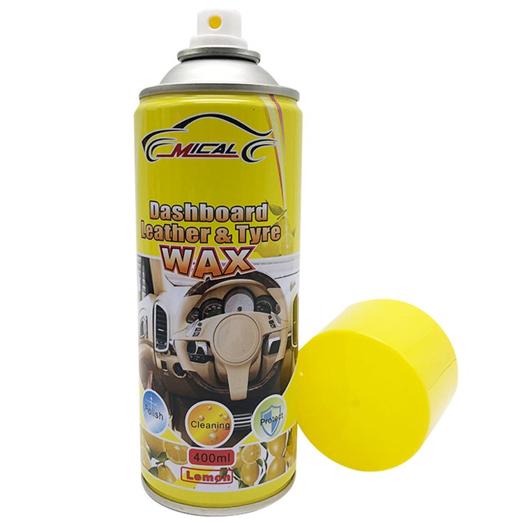 Leather Tyre Dashboard Spray Aerosol Wax for Car Interior 400ml from Factory