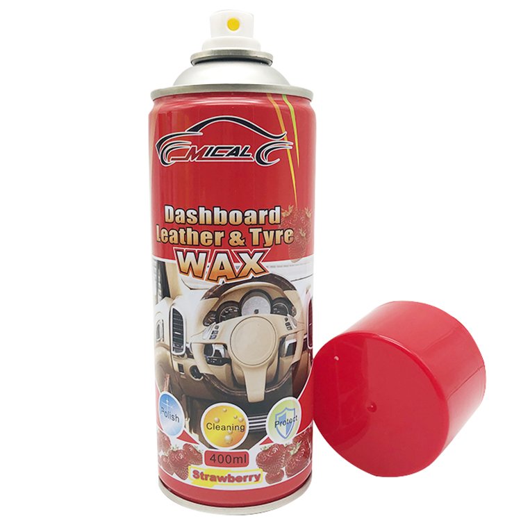 Leather Tyre Dashboard Spray Aerosol Wax for Car Interior 400ml from Factory