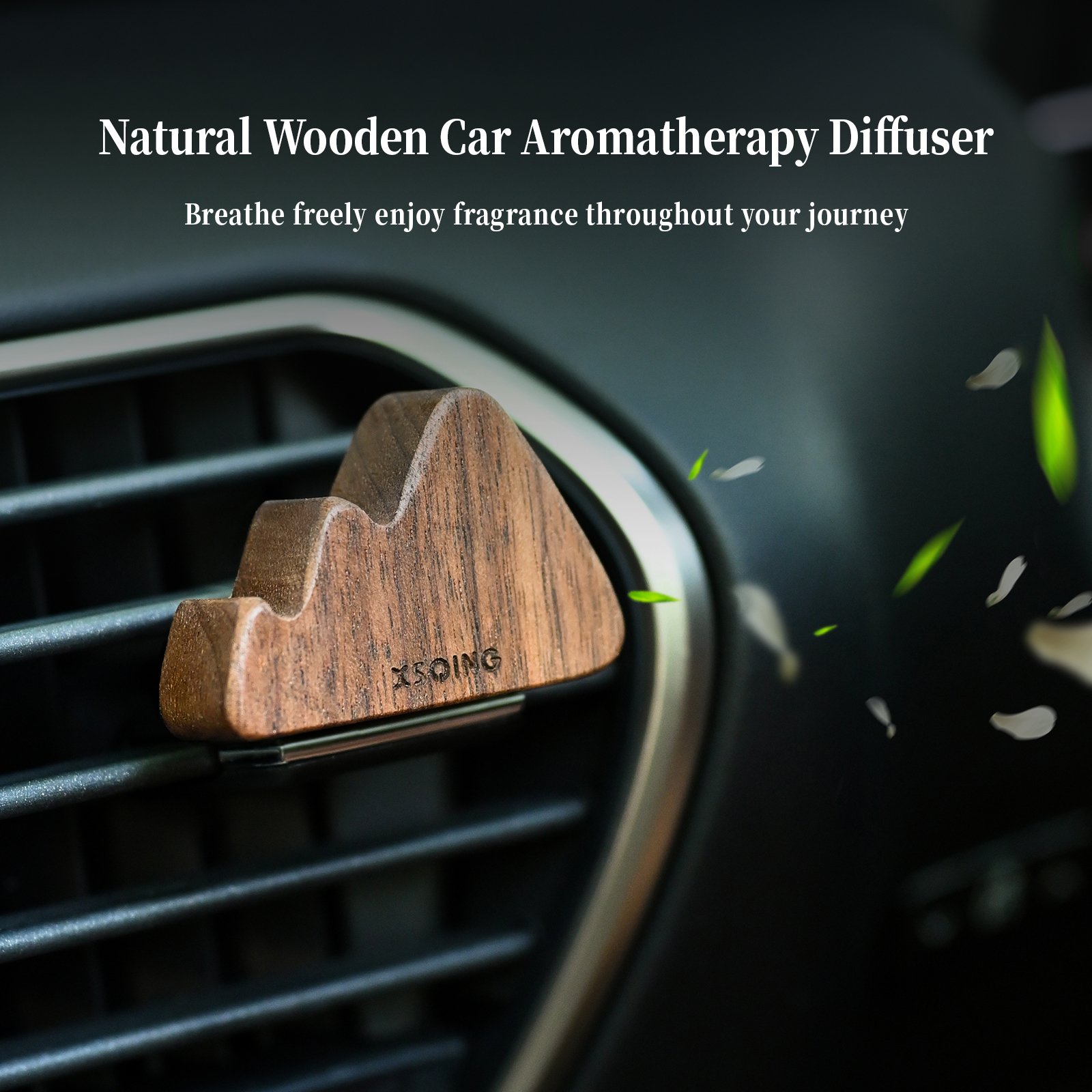 Creative Refillable Premium Business Wooden Air Conditioner Outlet Aromatic Clip Vintage Unique Vent Clip Car Freshener
