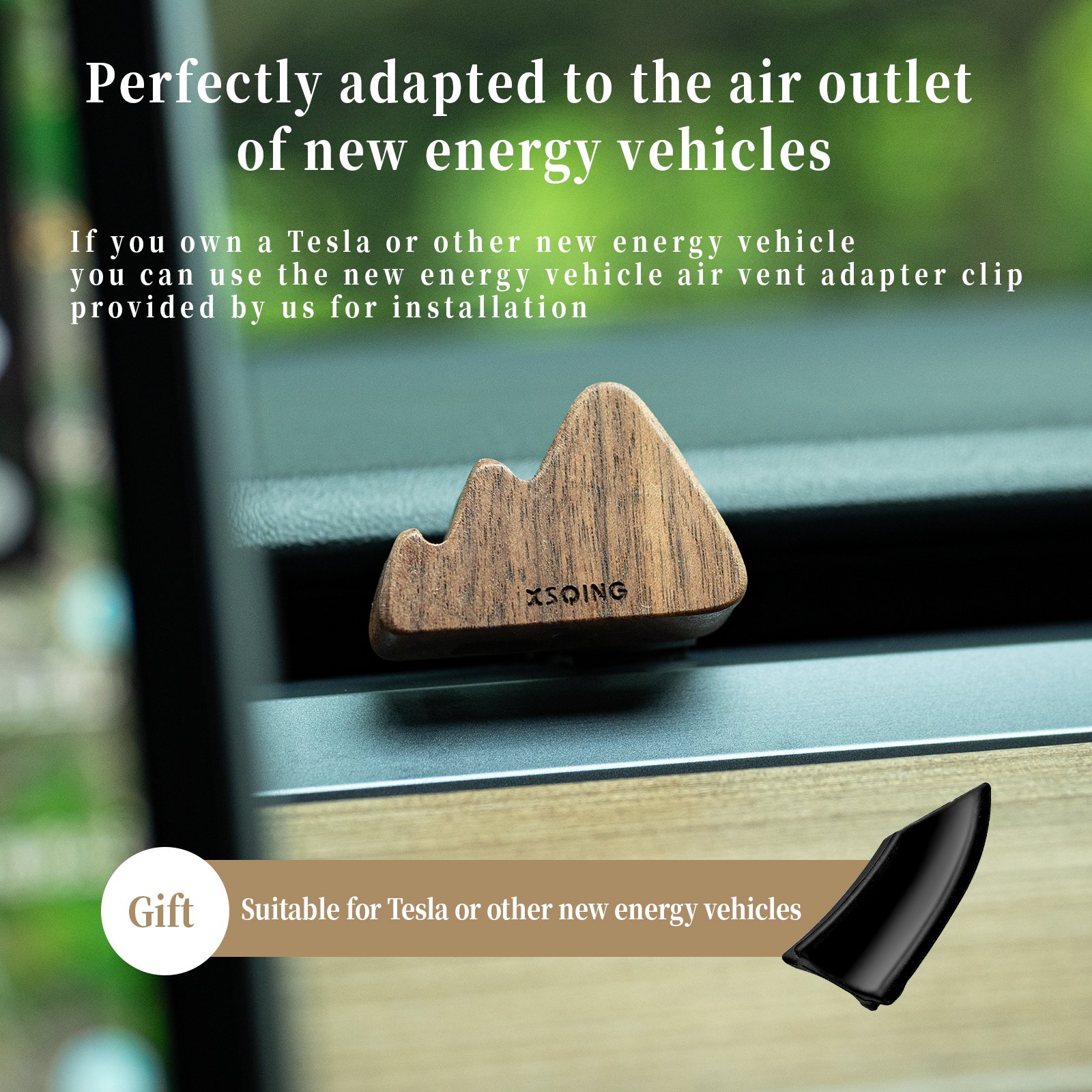 Creative Refillable Premium Business Wooden Air Conditioner Outlet Aromatic Clip Vintage Unique Vent Clip Car Freshener