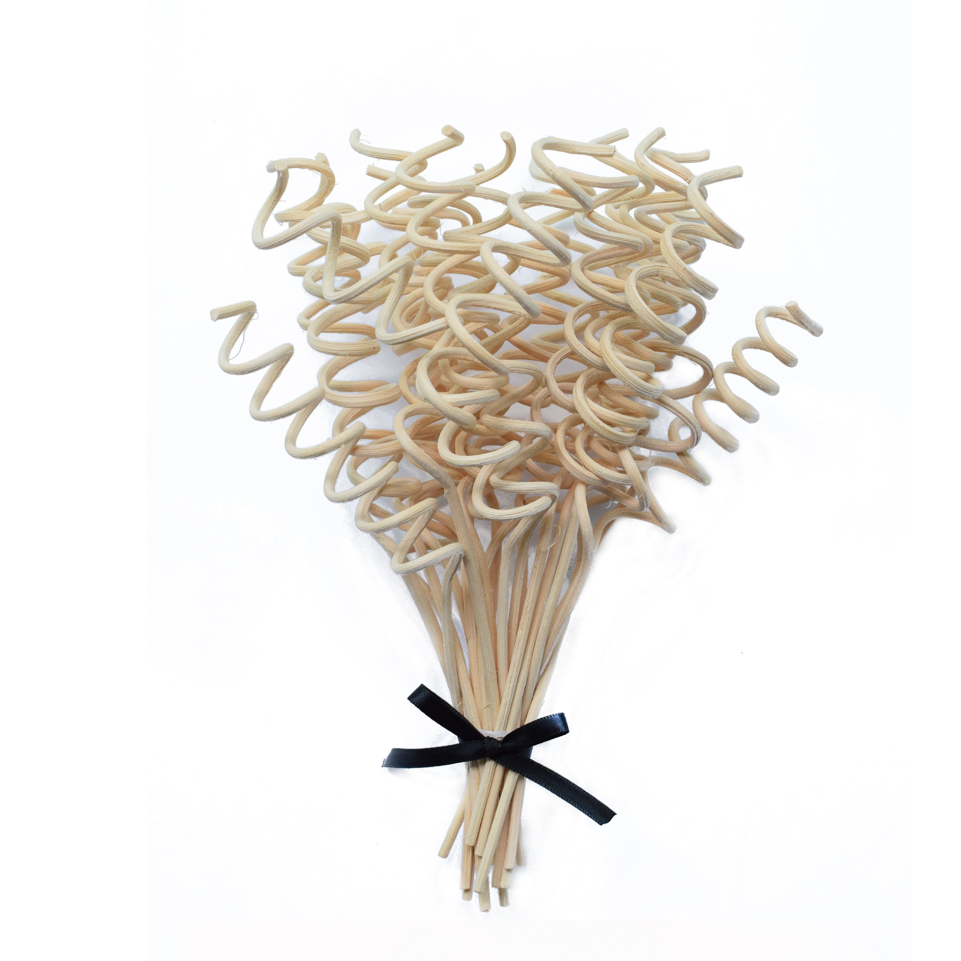 2022 New Design Home Air Fragrance Freshener Decorative Curly Colorful Black Aroma Reed Diffuser Rattan Stick
