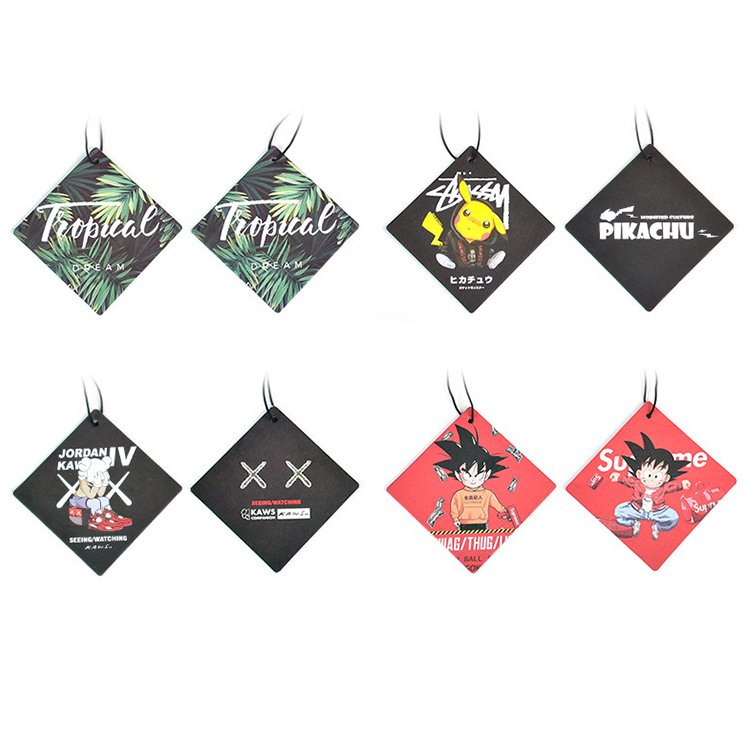Printing Logo Different Smells Car Air Freshener Hanging card Provides Long Lasting Scent for Auto or Home