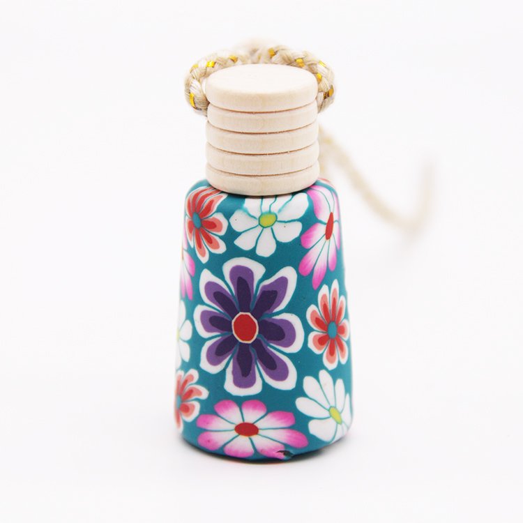 Wholesale new customized hanging liquid car air freshener perfume empty bottle with polymer clay