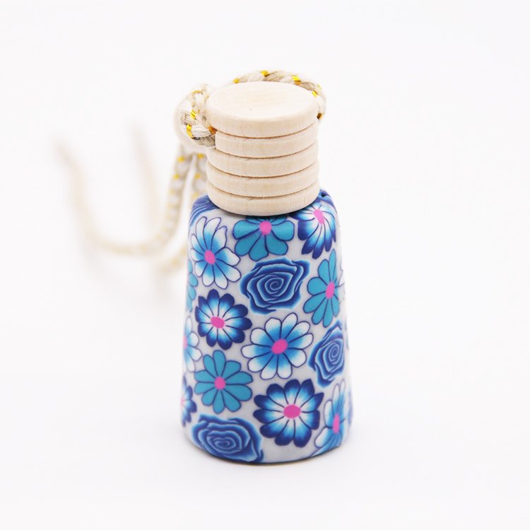 Wholesale new customized hanging liquid car air freshener perfume empty bottle with polymer clay