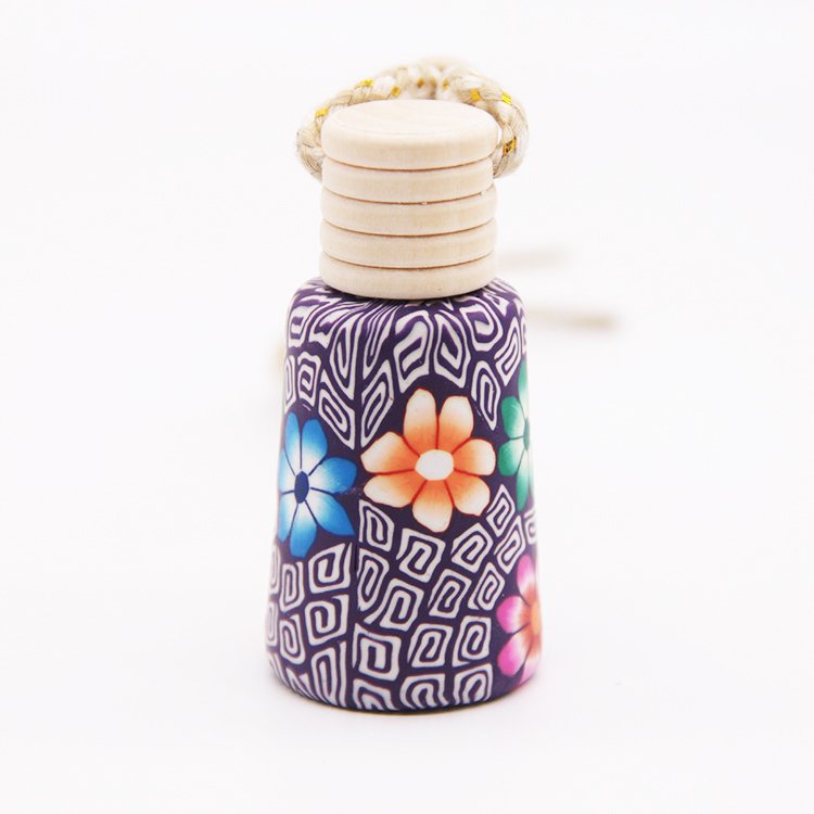 Wholesale new customized hanging liquid car air freshener perfume empty bottle with polymer clay