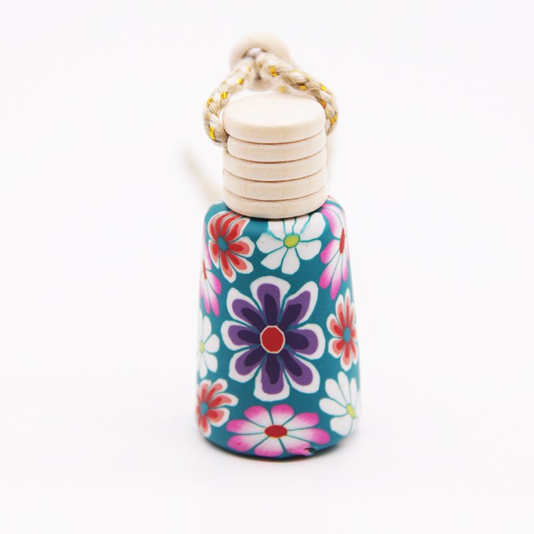 Wholesale new customized hanging liquid car air freshener perfume empty bottle with polymer clay