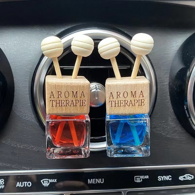 Luxury 8ML Glass Bottle Car Perfume Diffuser Modern Car Vent Air Freshener Vent Perfume for Lily Ocean Jasmine Fragrances