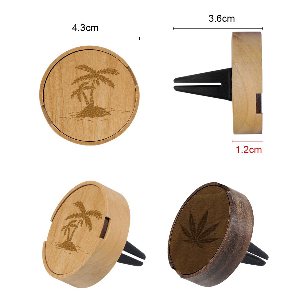 Winning Promotional Metal Car Air Freshener Diffuser Wooden Aroma Diffuser Automobile Car Vent Clip Fragrance