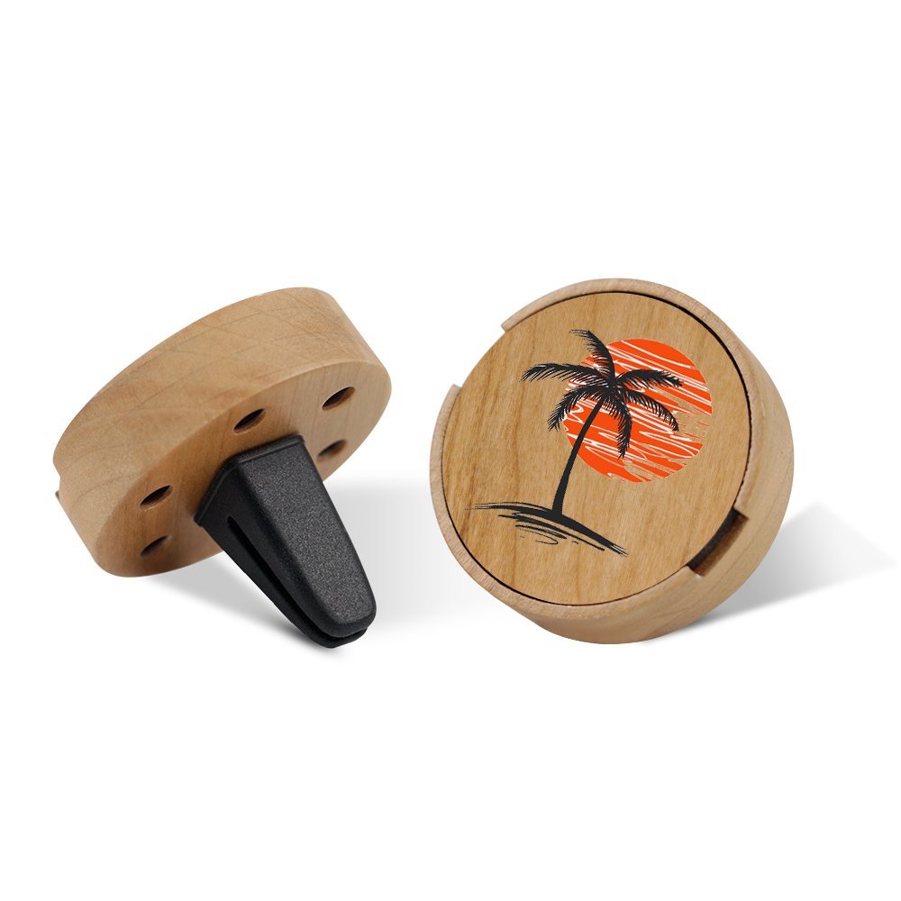 Winning Promotional Metal Car Air Freshener Diffuser Wooden Aroma Diffuser Automobile Car Vent Clip Fragrance