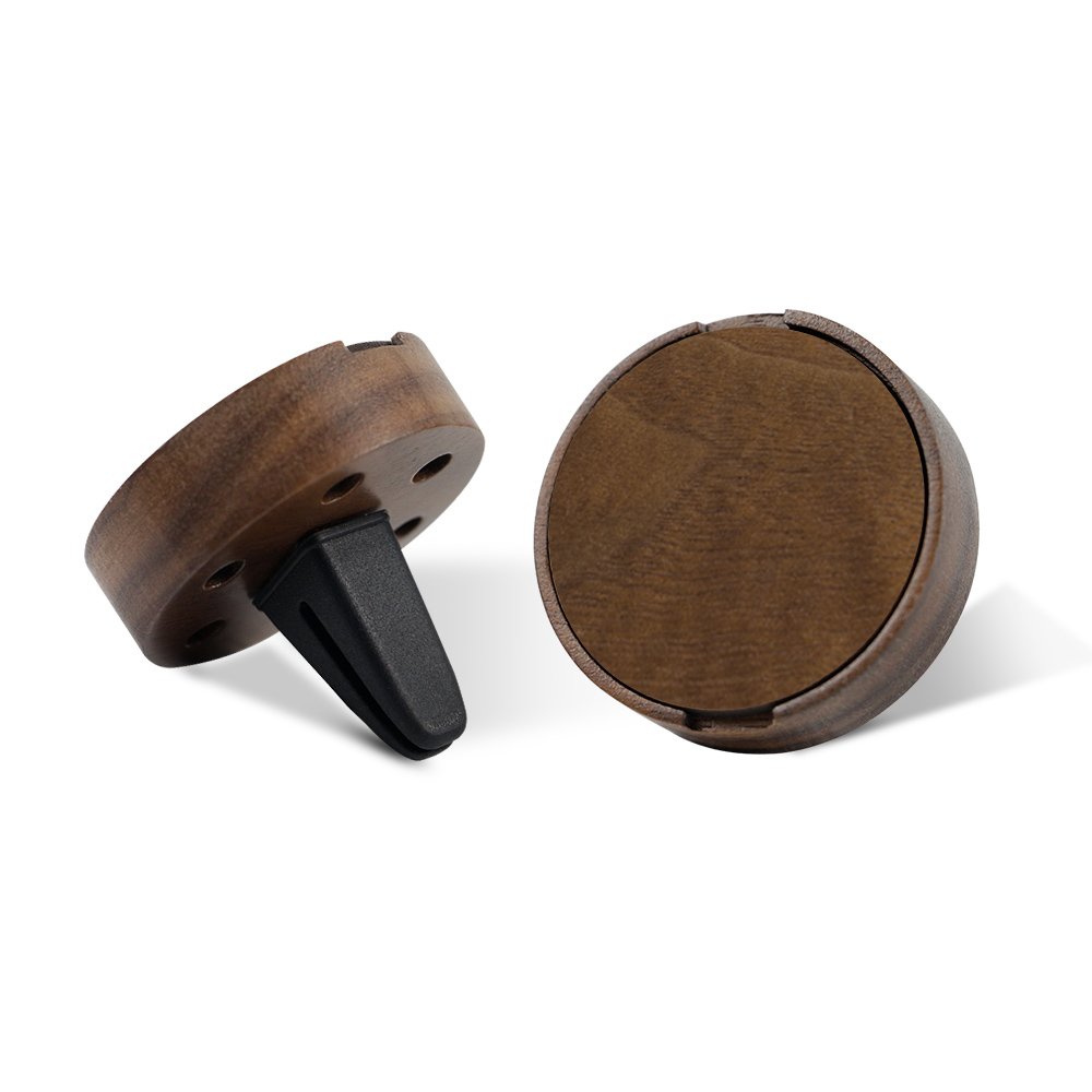 Winning Promotional Metal Car Air Freshener Diffuser Wooden Aroma Diffuser Automobile Car Vent Clip Fragrance
