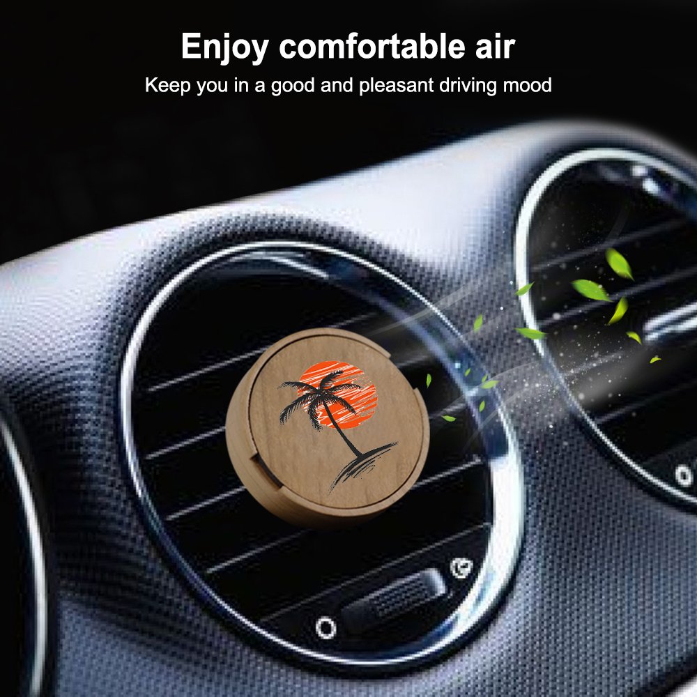 Winning Promotional Metal Car Air Freshener Diffuser Wooden Aroma Diffuser Automobile Car Vent Clip Fragrance
