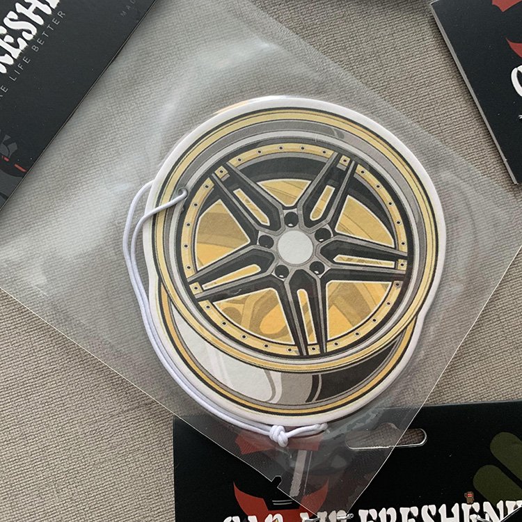 Wholesale absorbent funny eco-friendly customised car air vent hanging paper cardboard air freshener