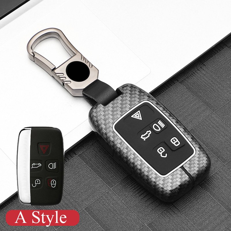 Zinc Alloy+Silicone Car Key Case for Range Rover Evoque Velar Sport Discovery Freelander 2 LR4 Land Rover Sport 5 Buttons Remote