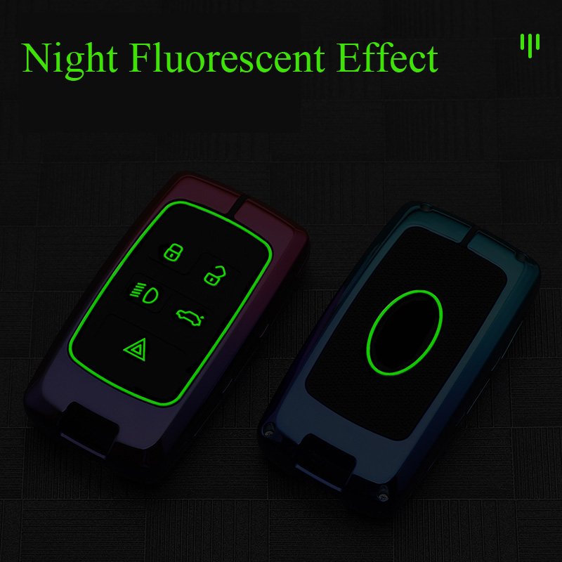 Zinc Alloy+Silicone Car Key Case for Range Rover Evoque Velar Sport Discovery Freelander 2 LR4 Land Rover Sport 5 Buttons Remote