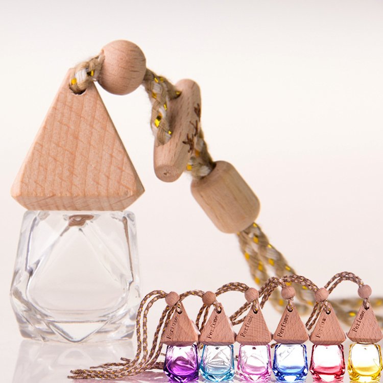 office home car air freshener colorful hanging string glass car perfume bottle