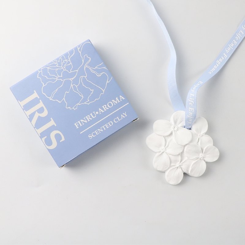 Stocked Wholesale Hydrangea Flower Scented Plaster Home Car Decoration Hanging Ceramic Flower Aroma Fragrance Oil Stone Diffuser