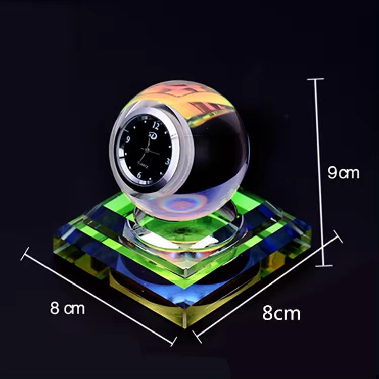 Promotional clock ornament car perfume crystal decoration diffuser Interior Accessory air freshener