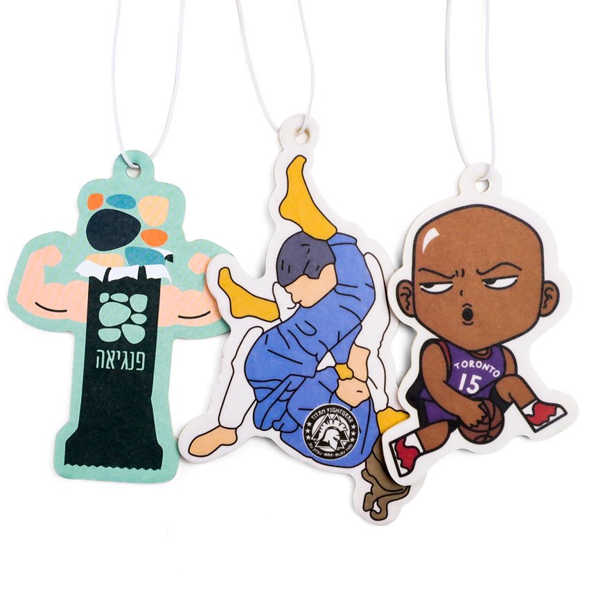 Custom Printing Logo Paper Fragrance Scents Personalised Hanging car air freshener for football team