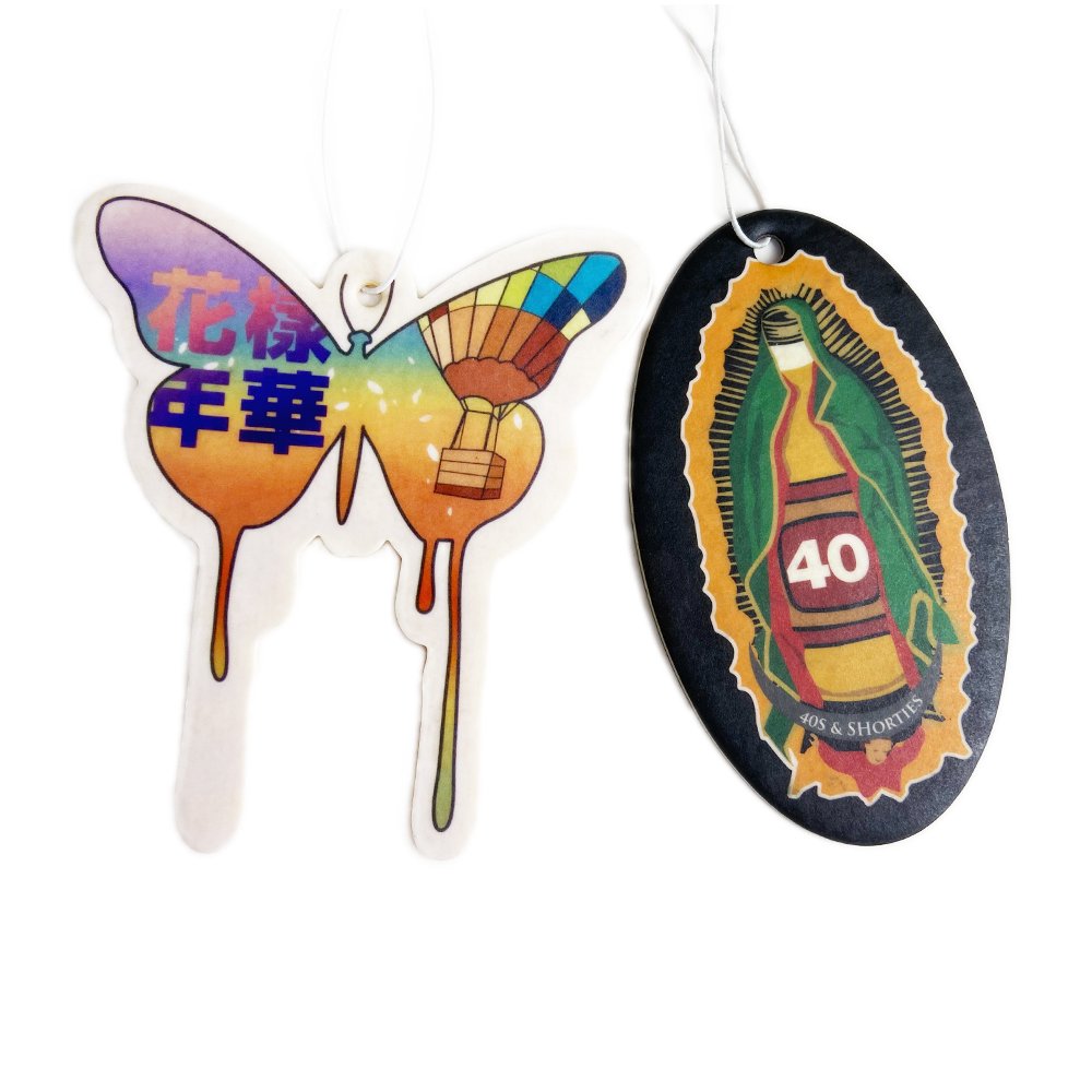 Custom Printing Logo Paper Fragrance Scents Personalised Hanging car air freshener for football team