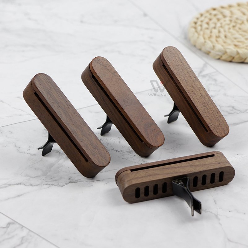 Car Holder Clip Essential Oil Diffuser Pure Wood Small Clip Car Aroma Diffuser