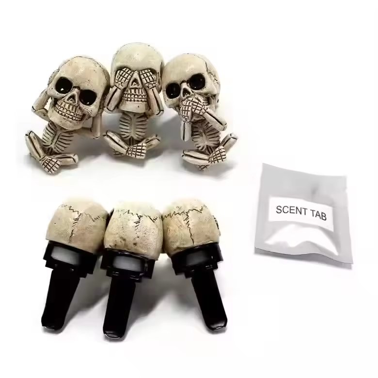 Skull Car Air Freshener Vent Clip for Car Accessories Interior Decoration Cute Goth Scent Diffuser