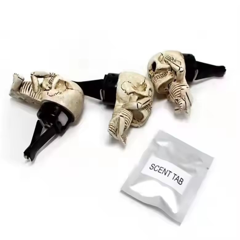 Skull Car Air Freshener Vent Clip for Car Accessories Interior Decoration Cute Goth Scent Diffuser