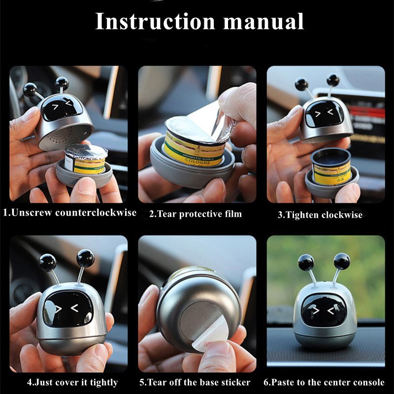Cute Robot Creative New Car Aromatherapy Diffuser Air Vent Cleaner Car Perfume Air Interior Accessories Car Ornament Decor
